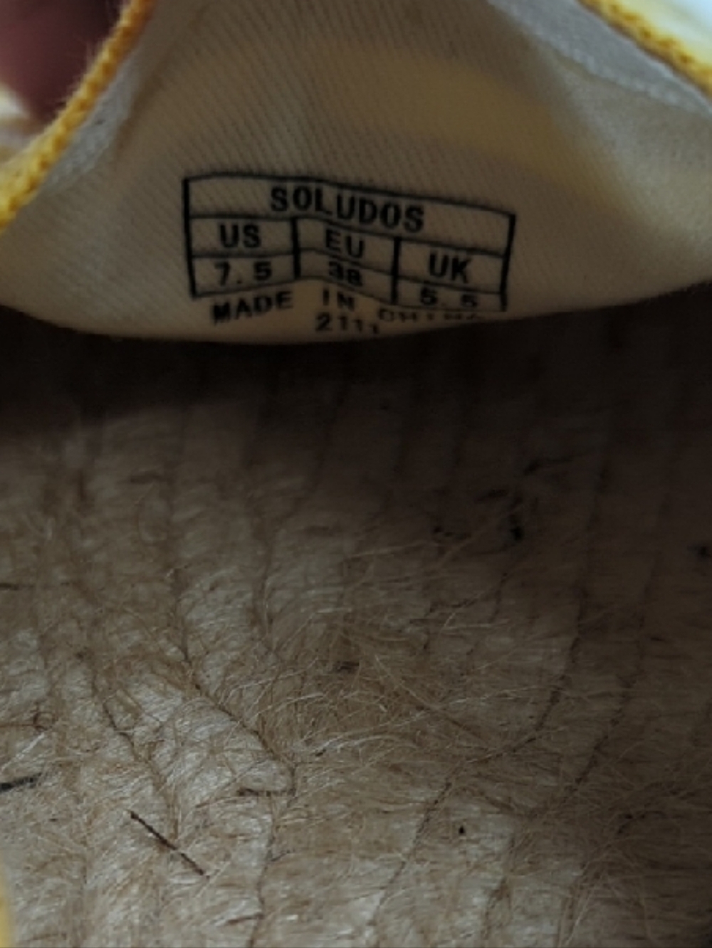 New Soludos Dali Striped Espadrilles in Yellow Size 7.5 - Picture 11 of 12